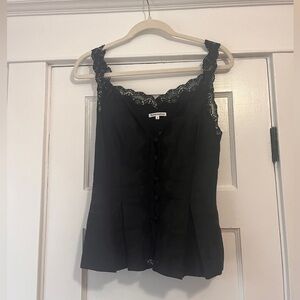 Reformation linen peplum Josefina top